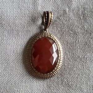 💙❤🧡 Sterling Carnelian Pendant
